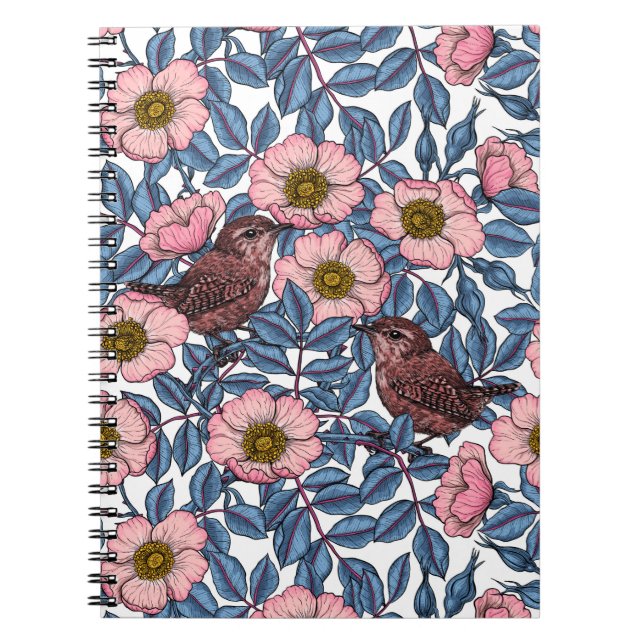 Cuaderno Wrens en los rosas (Frente)