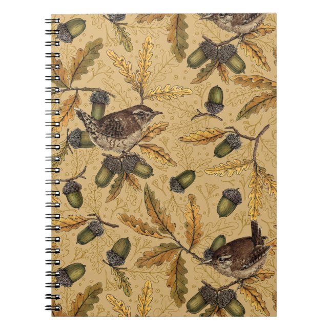 Cuaderno Wrens y bellotas sobre miel (Frente)