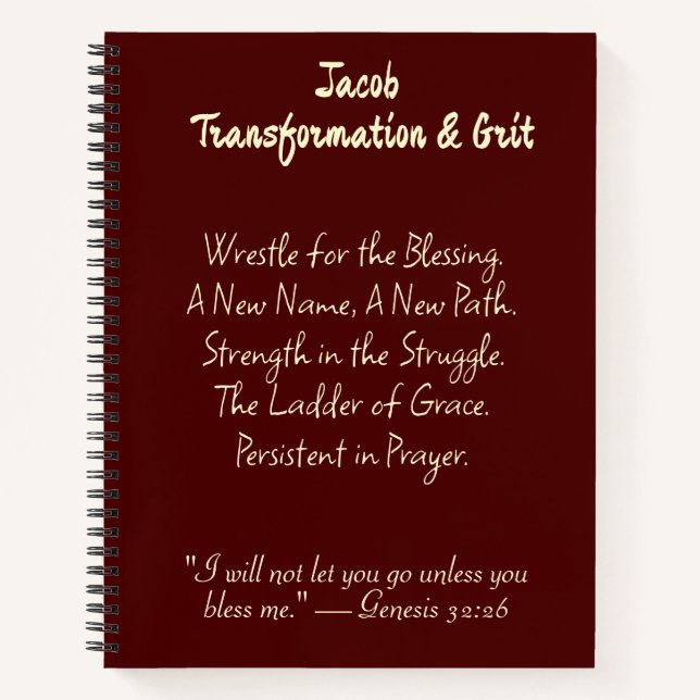 Cuaderno Wrestle for the Blessing" Christian Prayer Journal (Anverso)