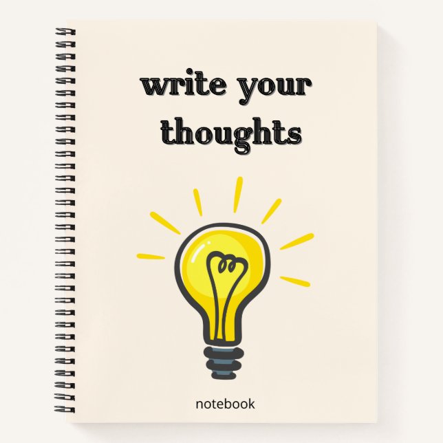 Cuaderno Write Your Thoughts – Elegant Lined Notebook (Anverso)