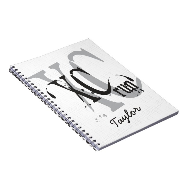 Cuaderno XC cruzado de país personalizado (Lado Derecho)