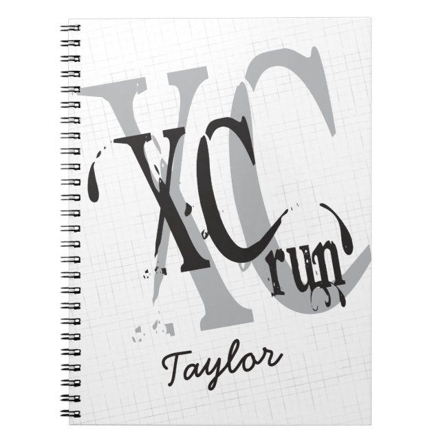 Cuaderno XC cruzado de país personalizado (Frente)