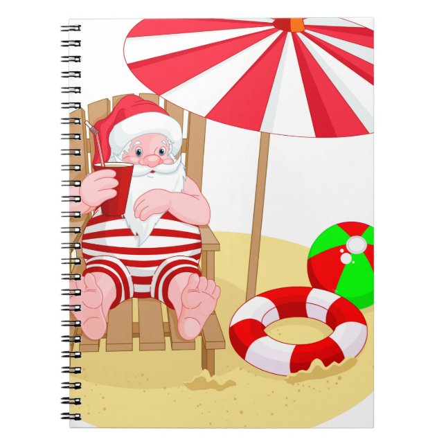 Cuaderno xmas beach santa claus (Frente)