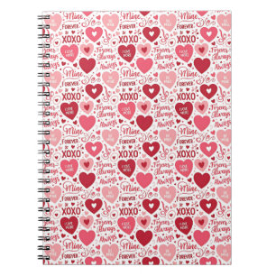 Cuaderno XOXO y siempre mía rosa rojo