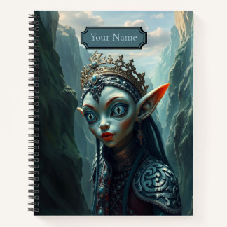 Cuaderno Xylariel Elven Goddess Blue Gothic Spiral Notebook