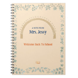 Cuaderno y bloc de notas para maestros boho de bot