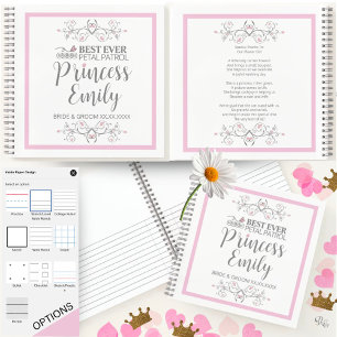 Cuaderno y Boceto de Princesa Niña de las Flores