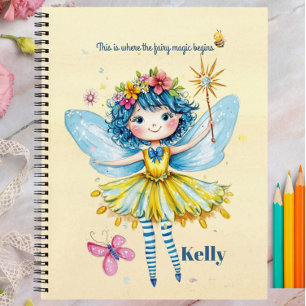 Cuaderno y Diario Personalizado de Hada Amarilla