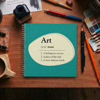 Cuaderno y libro de dibujo de estilo diccionario d