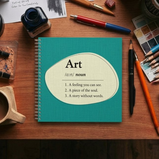 Cuaderno y libro de dibujo de estilo diccionario d (Fully customizable spiral notebook sketchbook for art lovers)