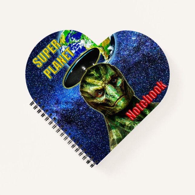 Cuaderno YA ESTÁN AQUÍ - Colección de diseño REPTILIANO (Anverso)