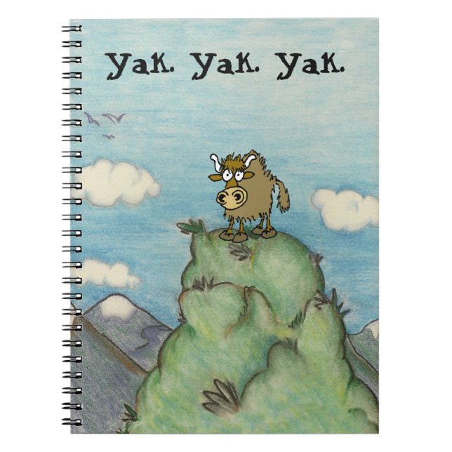 Cuaderno Yak Personalizado dibujando en la cima de la monta (Frente)