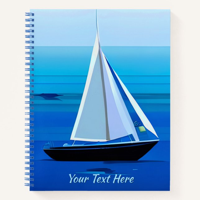 Cuaderno Yate bajo la vela, Cobalt Blue Journal (Anverso)