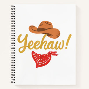 Cuaderno Yeehaw Cowboy Cowgirl Rodeo de campo occidental