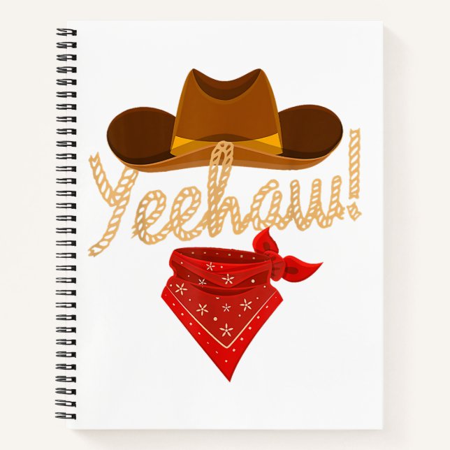 Cuaderno Yeehaw País Occidental Howdy Cowboy Sur Yee H (Anverso)