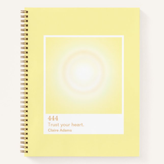 Cuaderno Yellow Aura Swatch Angel Number Notebook (Anverso)