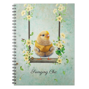 Cuaderno Yellow Chic Swinging Flower Vine Notebook