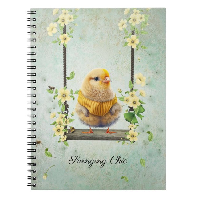 Cuaderno Yellow Chic Swinging Flower Vine Notebook (Frente)