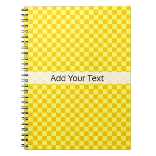 Cuaderno Yellow Combination Checkerboard by ShirleyTaylor
