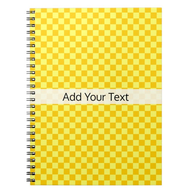 Cuaderno Yellow Combination Checkerboard by ShirleyTaylor (Frente)