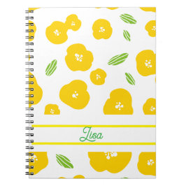 Cuaderno Yellow Floral Spiral Photo Notebook