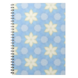 Cuaderno Yellow geometric stars on pale blue background