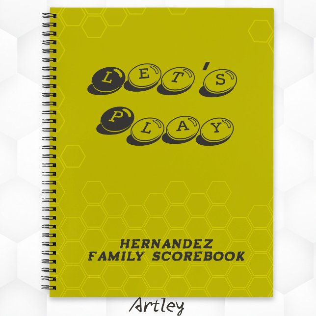 Cuaderno Yellow Gray Family Name Board Game Scorebook (Subido por el creador)