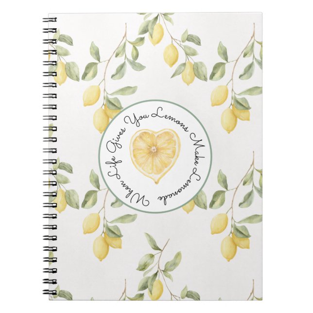Cuaderno Yellow Lemons Fruit Lemonade (Frente)