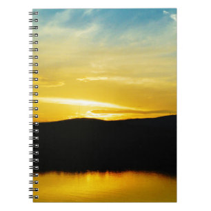 Cuaderno Yellow Mt Lake Sunset