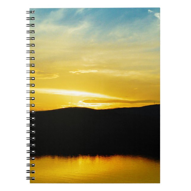 Cuaderno Yellow Mt Lake Sunset (Frente)