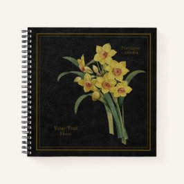 Cuaderno Yellow Narcissus Tazetta Black Notebook