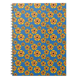 Cuaderno Yellow Orange Flowers Pattern