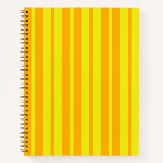 Cuaderno Yellow Stylish Stripes Pattern Design  (Anverso)