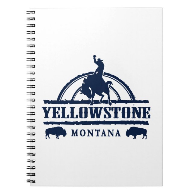 Cuaderno Yellowstone Montana Rodeo Cowboy (Frente)