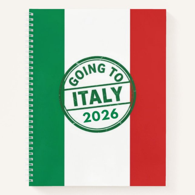 Cuaderno Yendo a Italia 2026 (Anverso)