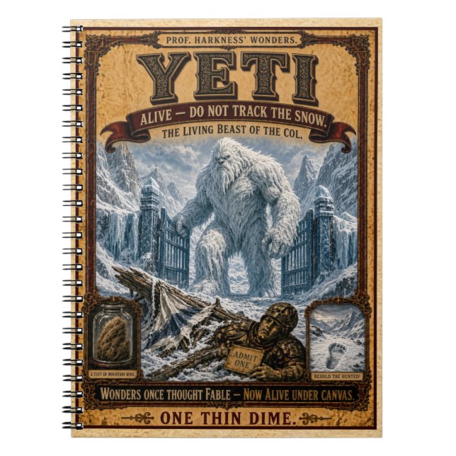 Cuaderno Yeti, Monstruo de Circo Antiguo (Frente)