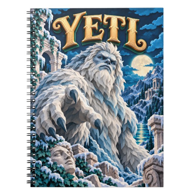 Cuaderno Yeti, Monstruo de Recorte de Papel (Frente)