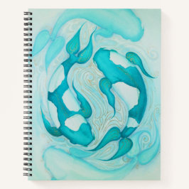 Cuaderno Yin y Yang Koi Carp Art Print