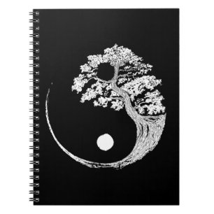 Cuaderno Yin Yang Bonsai Tree Budismo japonés Zen