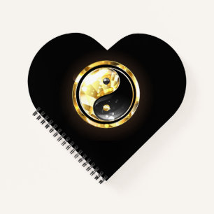 Cuaderno Yin Yang dorado en negro