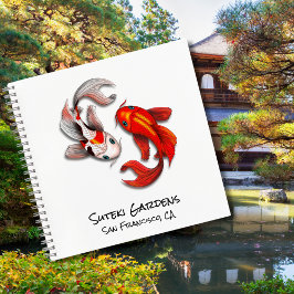 Cuaderno Yin Yang Koi Fish Botanic Garden Business Logo