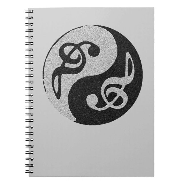Cuaderno yin yang music clave note (Frente)