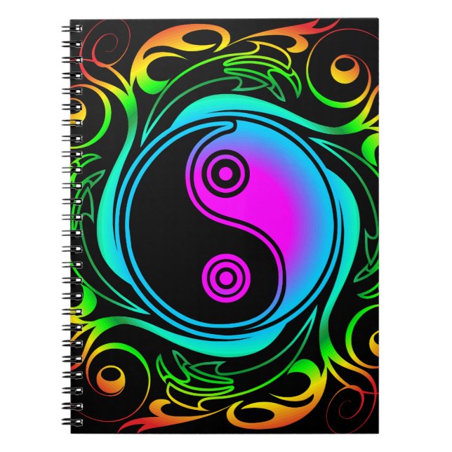 Cuaderno Yin Yang Psychedeld Rainbow Tattoo (Frente)