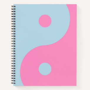 Cuaderno Yin Yang Rosa Y Azul Vintage