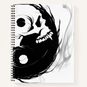 Cuaderno Yin-Yang Skull Sketchpad