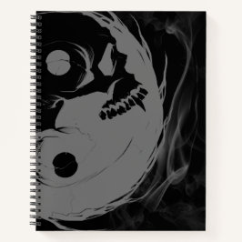Cuaderno Yin-Yang Skull Skull Sketchpad invertido