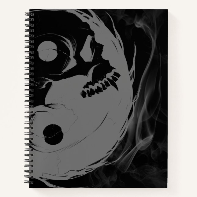 Cuaderno Yin-Yang Skull Skull Sketchpad invertido (Anverso)