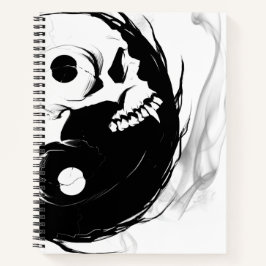 Cuaderno Yin-Yang Skull Spiral Sketchpad