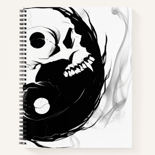 Cuaderno Yin-Yang Skull Spiral Sketchpad (Anverso)