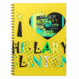 Cuaderno Yo corazón a Hillary Clinton: Arte de expresión de